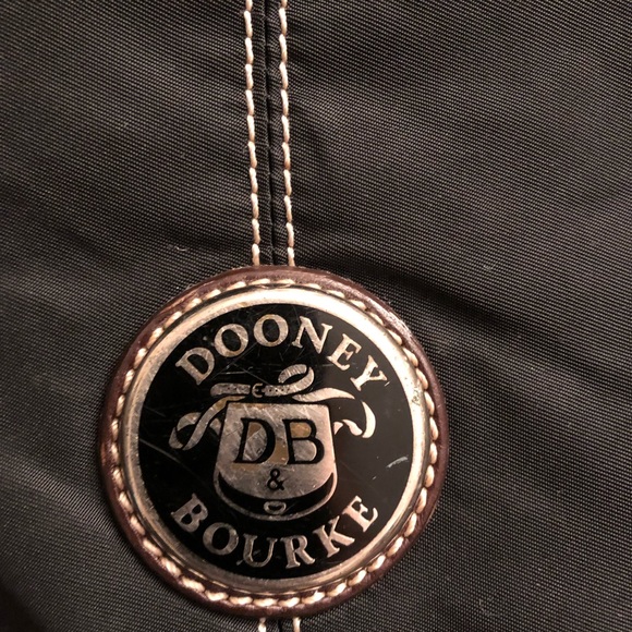 Dooney & Bourke Large Black Wayfarer w/Brown Trim - Picture 2 of 8